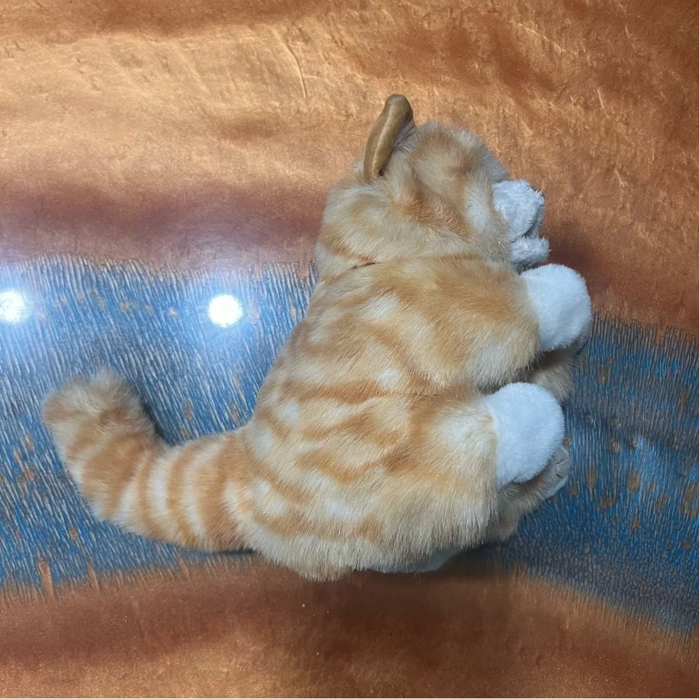 Folkmanis Orange Tabby Cat puppet plush learning sensory toy